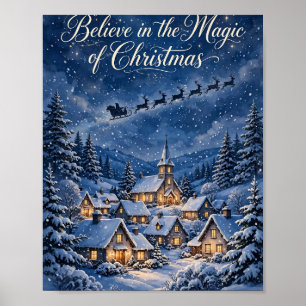 Póster del pueblo mágico de Navidad