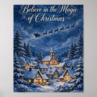 Póster del pueblo mágico de Navidad