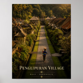 Póster del pueblo Penglipuran Bali