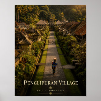 Póster del pueblo Penglipuran Bali