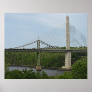 Póster del puente colgante de Maine