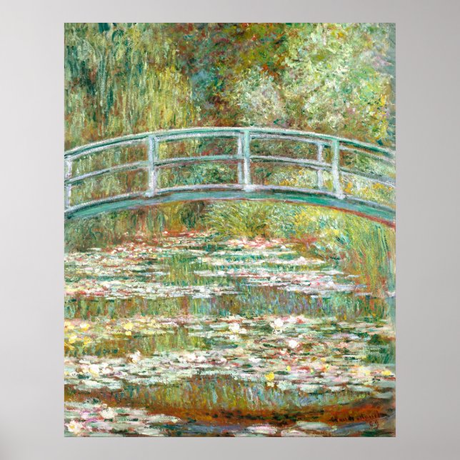 Póster del Puente de Monet sobre un Estanque de Ne (Frente)