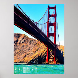 Póster del puente Golden Gate en lienzo brillante 