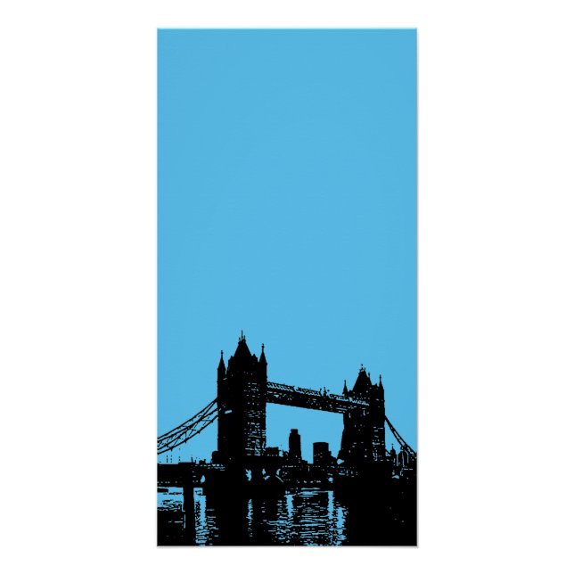 Poster del puente London Tower de Blue Black Pop A (Anverso)