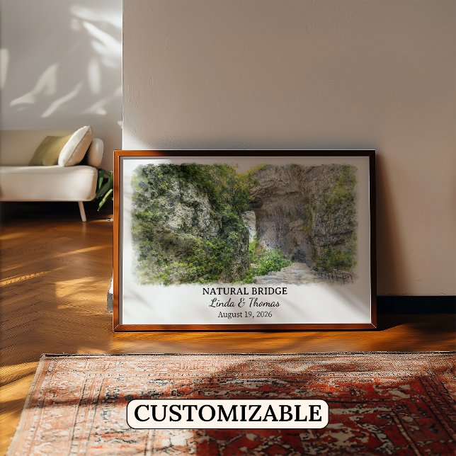 Póster del Puente Natural Virginia, Acuarela, Pers (Subido por el creador)