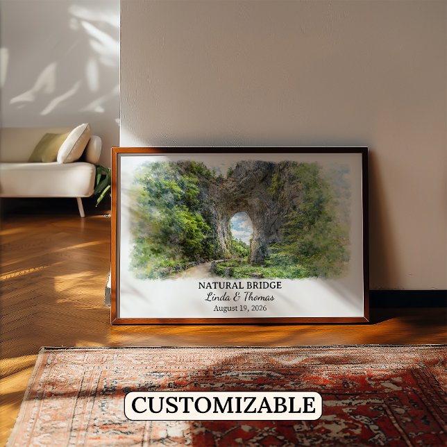 Póster del Puente Natural Virginia, Acuarela, Pers (Subido por el creador)