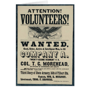 Poster del reclutamiento de la guerra civil,