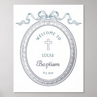 Poster del Relieve metalizado del bautismo griego 