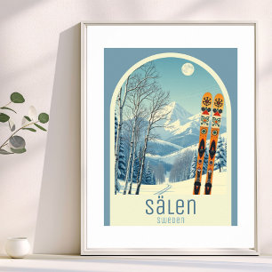 Póster del resort de esquí Sälen Suecia