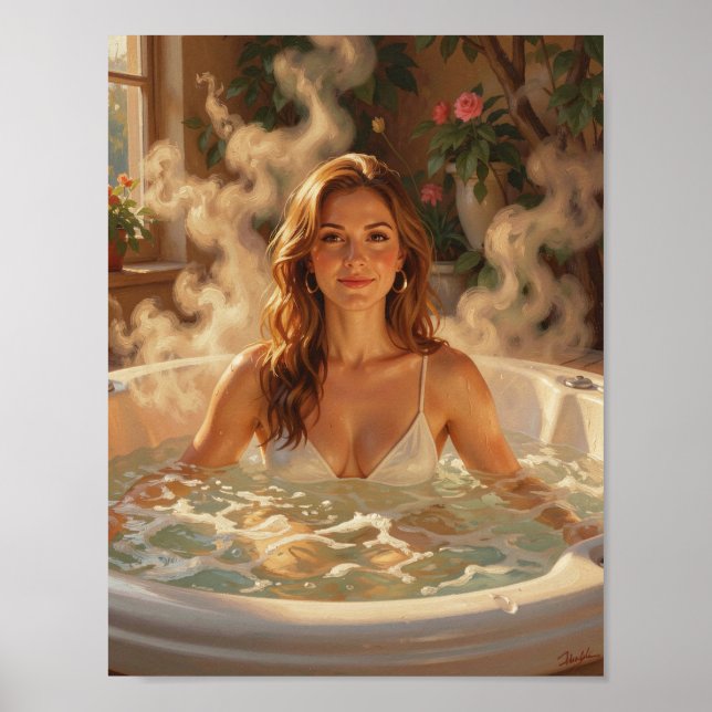 Póster del Retiro de Calor de Vapor y Resplandor d (Frente)