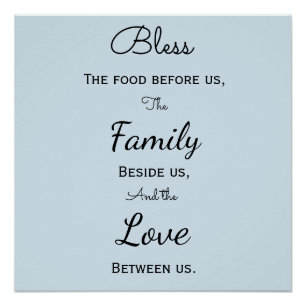 Poster del rezo del comedor