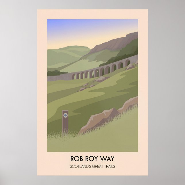 Póster del Rob Roy Way de los Grandes Senderos de  (Frente)