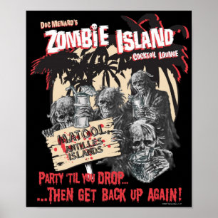 Póster del Salón de Cocktail Isla de los Zombies