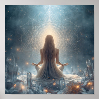 Póster del Santuario de Cristal de Meditación Sagr