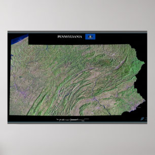 Póster del satélite de Pensilvania desde el espaci
