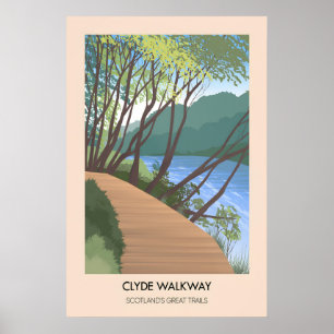 Póster del sendero Clyde Walkway de los Grandes Se