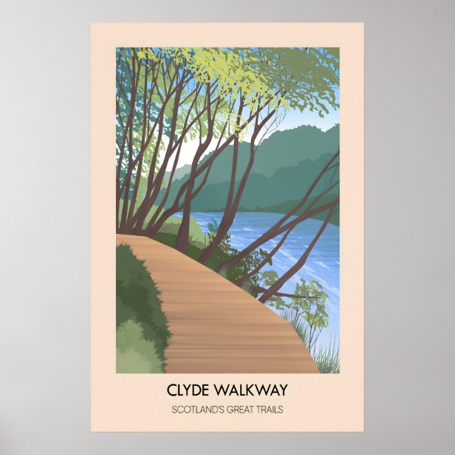 Póster del sendero Clyde Walkway de los Grandes Se (Frente)