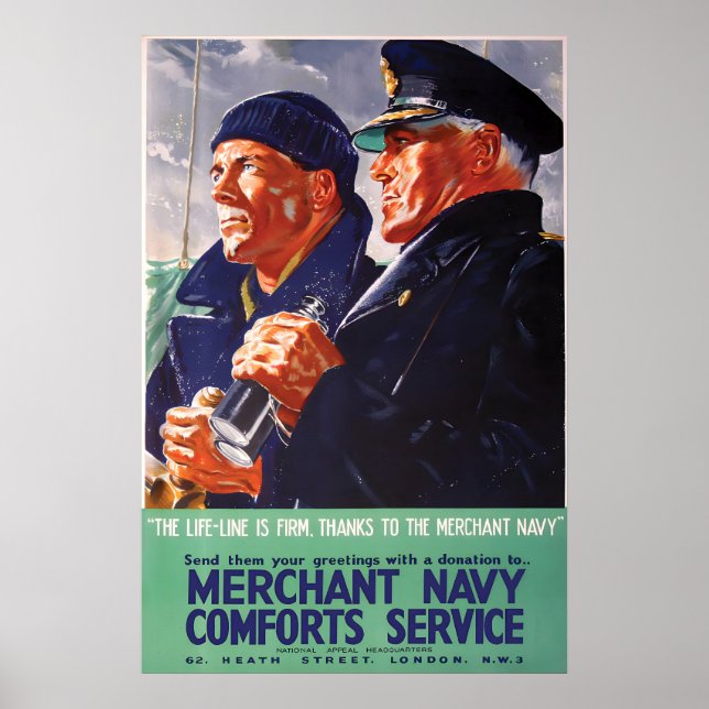 Póster del Servicio de comodidades de la Marina Me (Frente)
