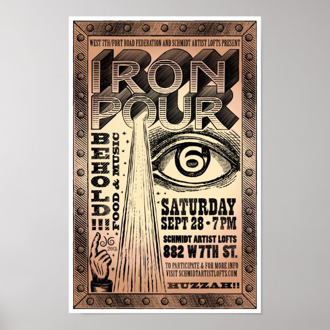 Póster del Sexto Annual West 7th Iron Pour 2013 (Frente)