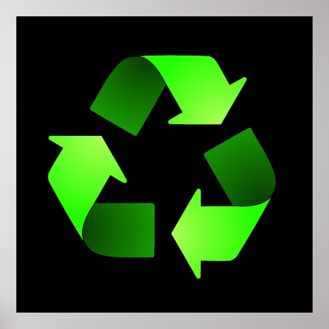 Póster del símbolo de reciclaje (Frente)