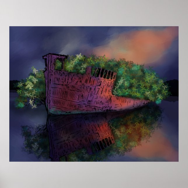 Póster del SS Ayrfield abandonado (Frente)
