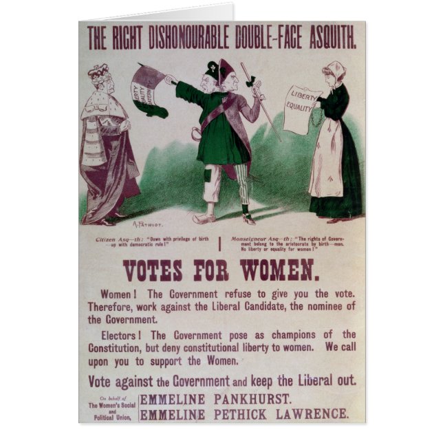 Poster del sufragio de las mujeres (Frente)