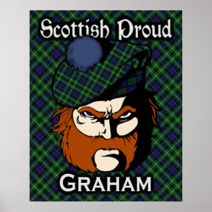 Póster del Tartán Escocés del Clan Graham