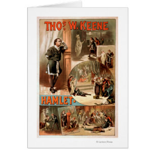 Poster del teatro de William Shakespeare "Hamlet"