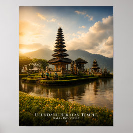 Póster del Templo Ulundanu Beratan Bali