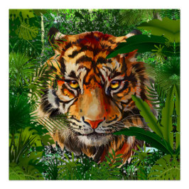 Poster del tigre de la jungla - Poster del tigre c