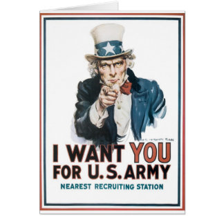 Poster del tío Sam, América. Le quiero para…