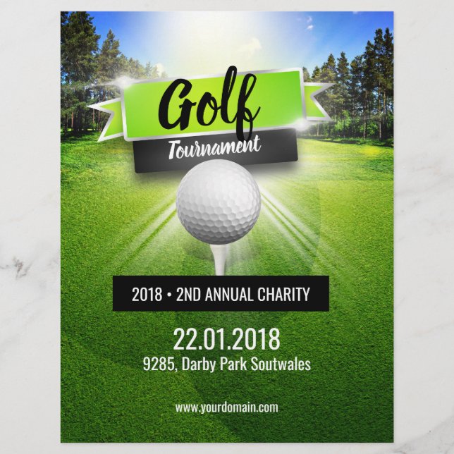 Poster del Torneo de Golf Charity Flyer (Frente)