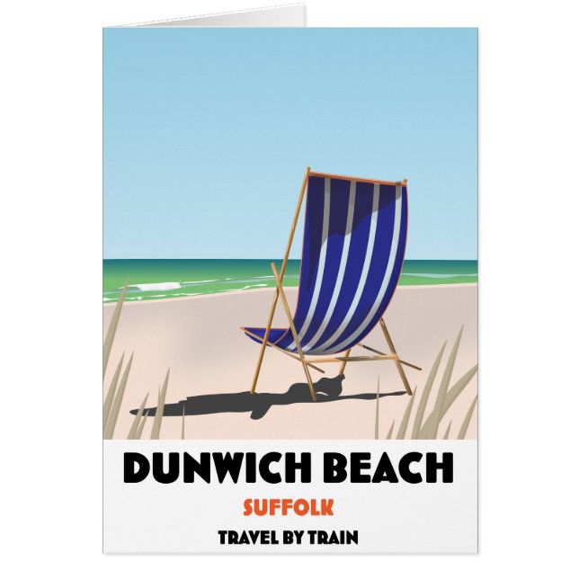 Poster del tren de época Dunwch Beach Suffolk (Frente)