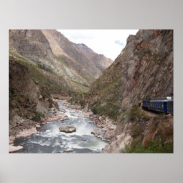 Póster del tren de Inca Rail hacia Machu Picchu