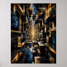 Póster del Túnel de Cubo Infinito -