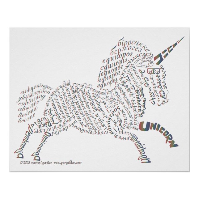 Póster del Unicornio Mundial (Anverso)