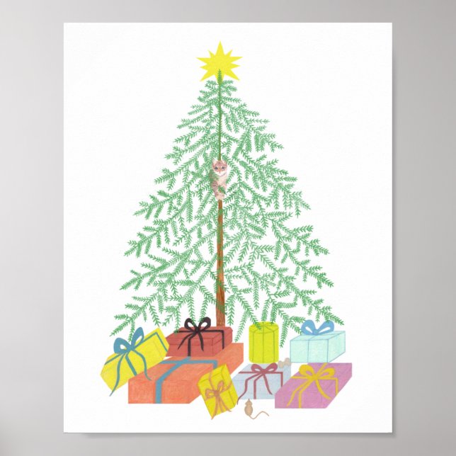 Póster del valor del árbol de Navidad (Frente)