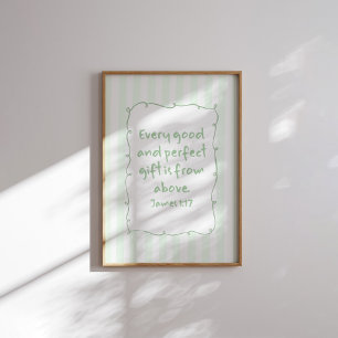 Póster del versículo de la Biblia Santiago 1:17 To