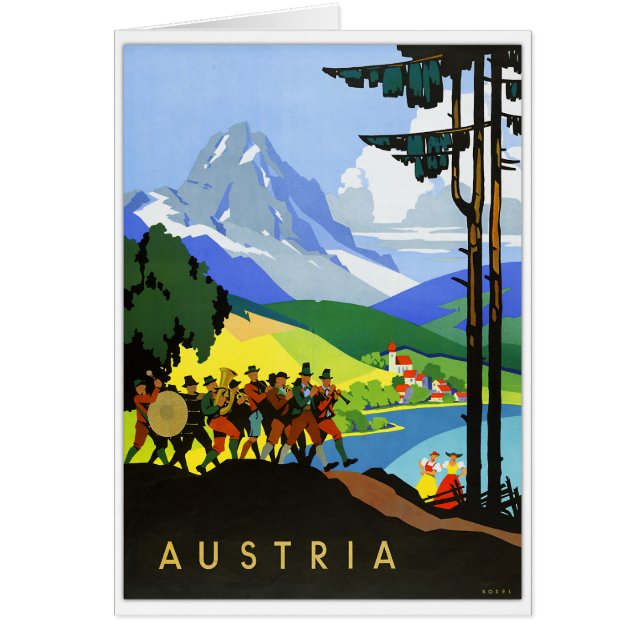 Poster del viaje del vintage de Austria (Frente)