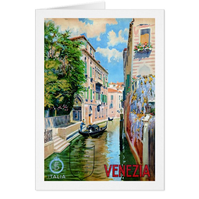 Poster del viaje del vintage de Italia Venecia (Frente)