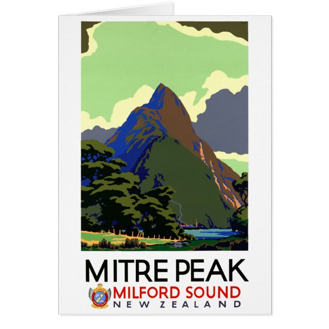 Poster del viaje del vintage de Nueva Zelanda (Frente)