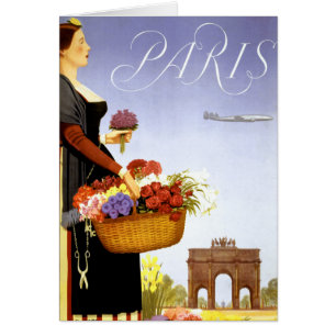 Poster del viaje del vintage de París restaurado
