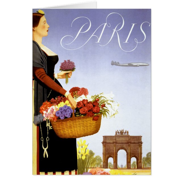 Poster del viaje del vintage de París restaurado (Frente)