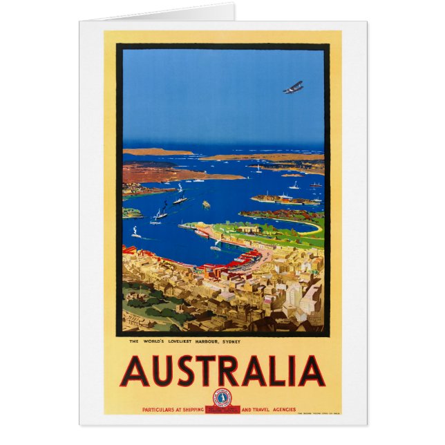 Poster del viaje del vintage de Sydney Australia (Frente)