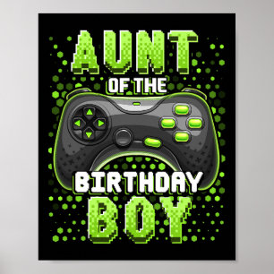 Póster Del Videojuego de Cumpleaños del Niño Cumpleaños