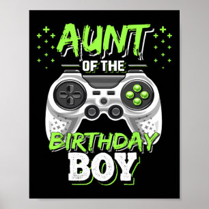 Póster Del Videojuego de Cumpleaños del Niño Cumpleaños