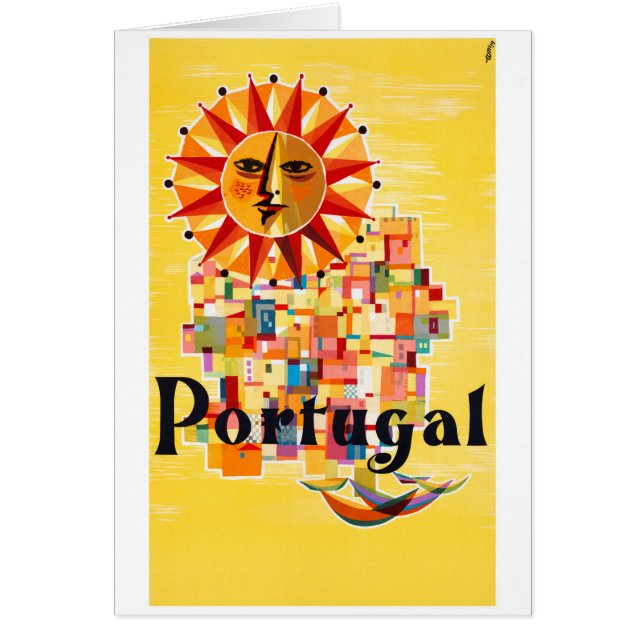 Poster del vintage de Portugal restaurado (Frente)