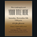 Poster del volante del evento de glamour elegante<br><div class="desc">Poster del volante del evento de glamour elegante Gold</div>
