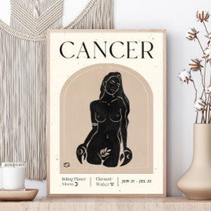 Póster del Zodiaco Femenino de Cáncer