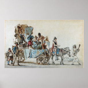 Póster Delacroix - Artistas dramáticos en un viaje